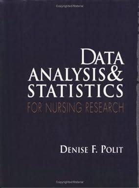 data analysis and statistics for nursing research 1st edition denise f. polit, denise polit-o'hara