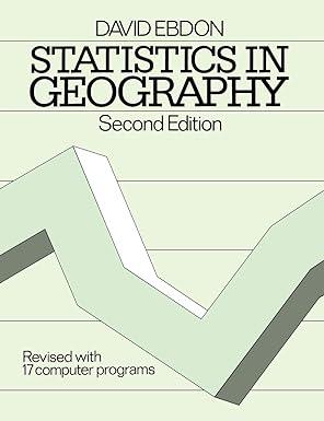 statistics in geography a practical approach 2nd edition david ebdon 0631136886, 978-0631136880