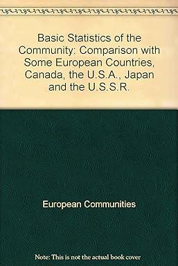 basic statistics of the community comparison with some european countries canada the usa japan and the u s s