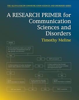 a research primer for communication sciences and disorders 1st edition timothy meline 0137015976,
