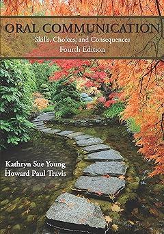 oral communication skills choices and consequences 4th edition kathryn sue young, howard paul travis