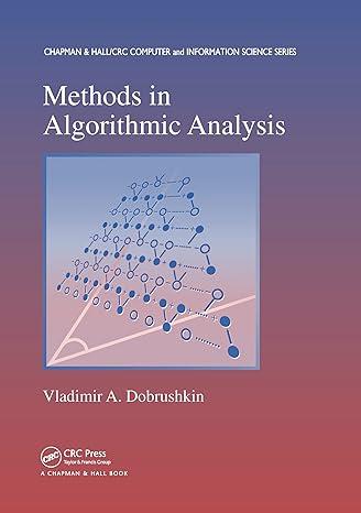 methods in algorithmic analysis chapman hall crc computer and information science series 1st edition vladimir