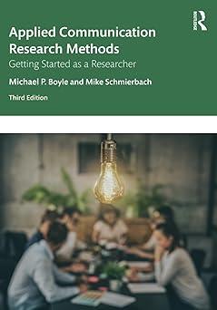 applied communication research methods 3rd edition michael boyle, mike schmierbach 1032288817, 978-1032288819