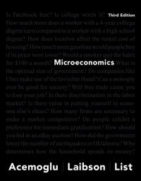 microeconomics 3rd edition daron acemoglu;david laibson;john list 0135798612, 9780135798614