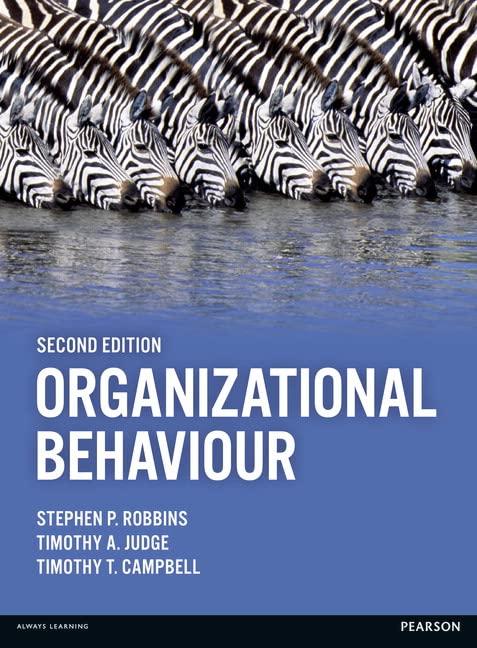 organizational behaviour 2nd edition stephen robbins 1780460848, 978-1780460840