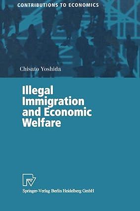 illegal immigration and economic welfare 1st edition chisato yoshida 379081315x, 978-3790813159