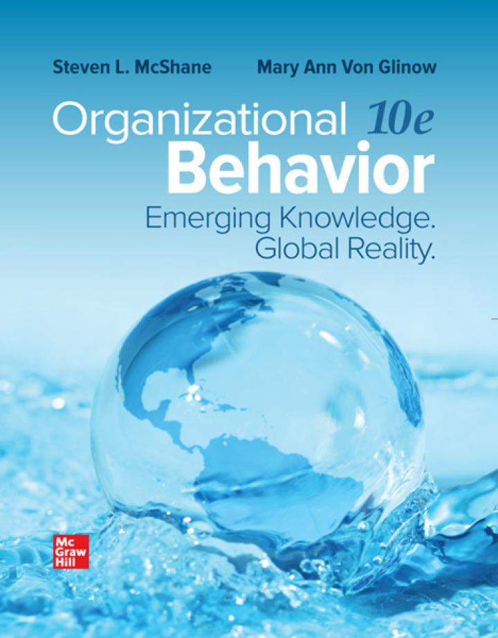 organizational behavior emerging knowledge global reality 10th edition steven mcshane, mary von glinow
