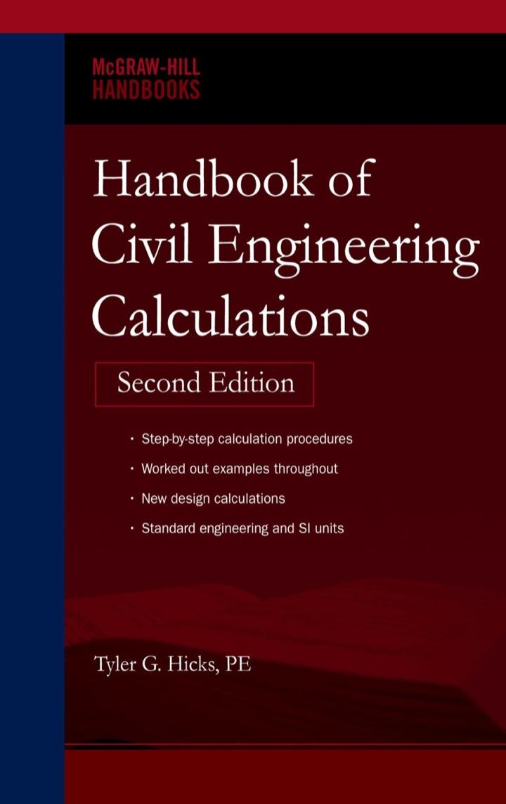 handbook of civil engineering calculations 2nd edition tyler g. hicks, 0071472932, 9780071472937