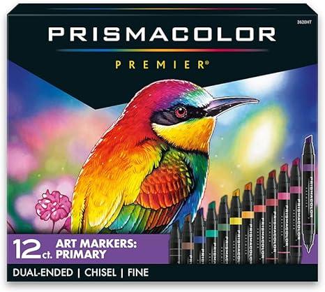 prismacolor premier double-ended art markers fine and chisel tip ?berbp12n prismacolor b00006ifgk