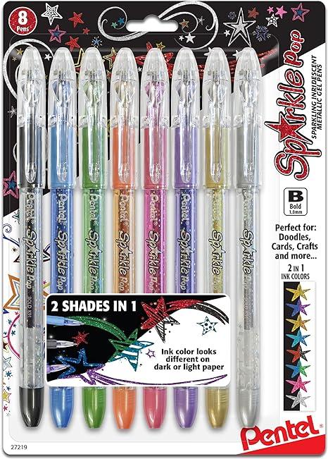pentel sparkle pop metallic gel pen ?k91bp8m pentel b079q8bscn