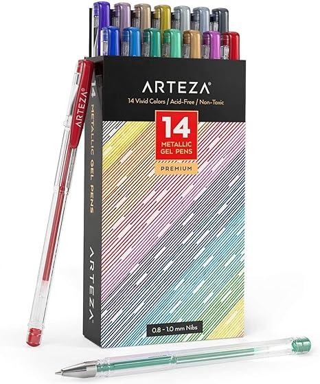 arteza metallic gel pens  arteza b0733w73qs