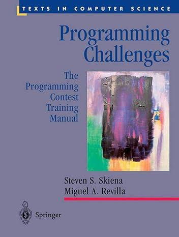 programming challenges the programming contest training manual texts in computer science 1st edition steven