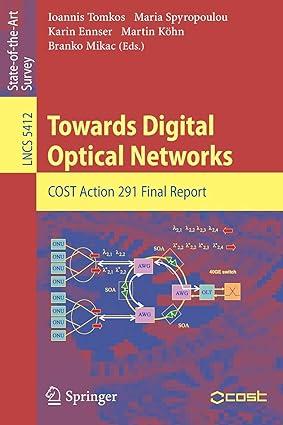 towards digital optical networks cost action 291 final report 1st edition ioannis tomkos, maria spyropoulou,