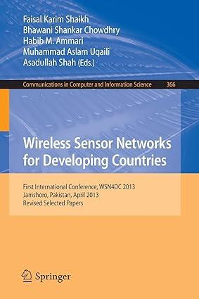 wireless sensor networks for developing countries first international conference 1st edition faisal karim