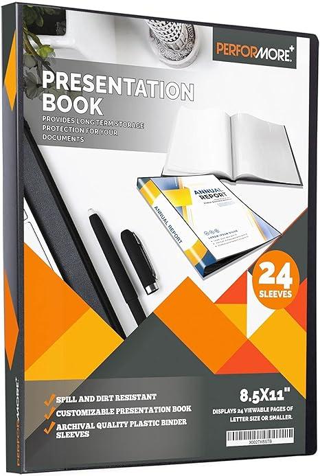 performore presentation folder 24 pocket presentation display book  performore b08xn43cft