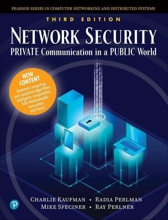 network security private communication in a public world 3rd edition charlie kaufmn, radia perlman, mike