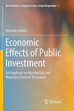 economic effects of public investment an emphasis on marshallian and monetary external economies 1st edition