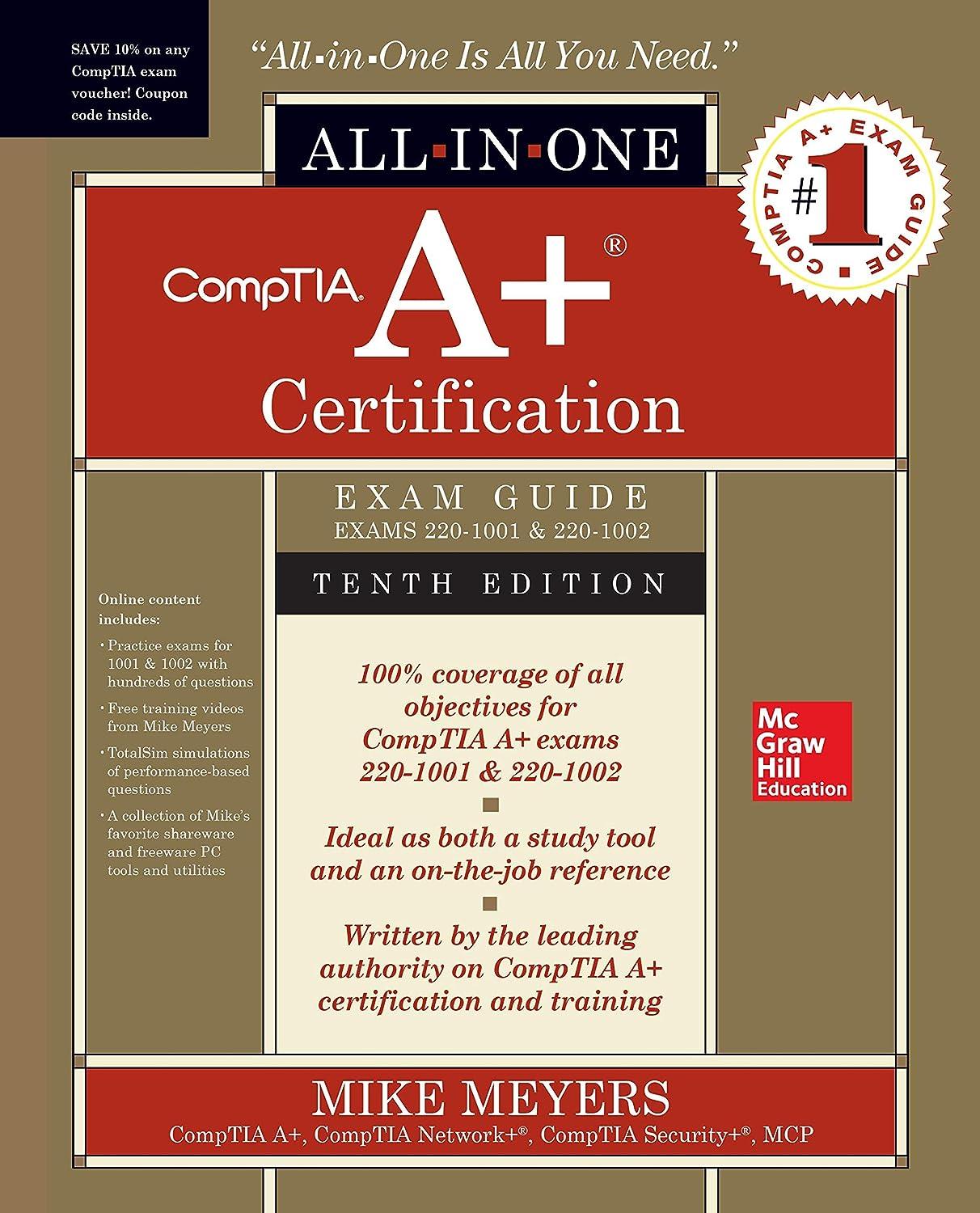 comptia a+ certification all-in-one exam guide 10th edition mike meyers 1260454037, 978-1260454031