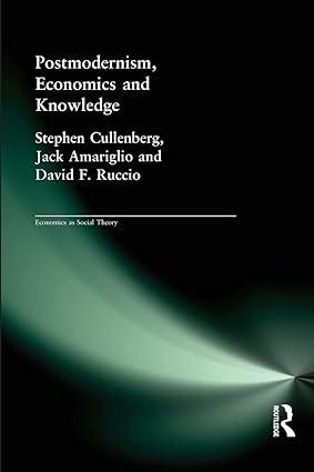 postmodernism economics and knowledge 1st edition jack amariglio , stephen e cullenberg , david f ruccio