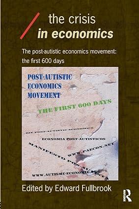 the crisis in economics the post autistic economics movement the first 600 days 1st edition edward fullbrook
