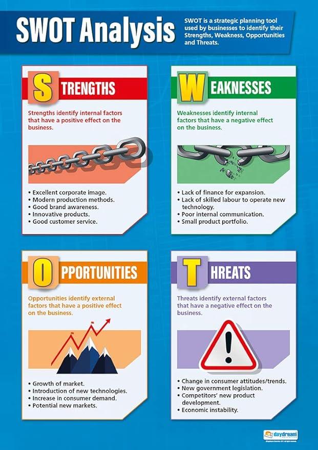 Daydream Education SWOT Analysis Business Poster Laminated