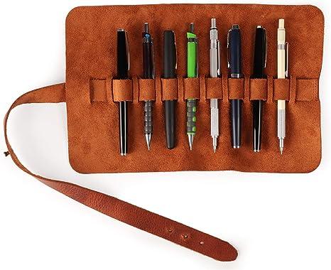 londo genuine leather pen and pencil roll case otto393 londo b089kmkv26