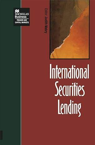 international securities lending finance and capital markets series 1992 edition judy mabry 0333559223,