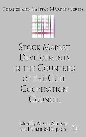 stock market developments in the countries of the gulf cooperation council finance and capital markets series