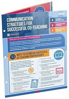 communication strategies for successful co teaching 1st edition susan hentz 1416625674, 978-1416625674
