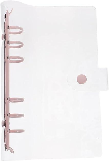 noubesty transparent notebook cover a6 pvc 6 snap button closure  noubesty b09dnbvds8