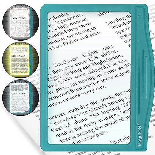 magnipros 5x large ultra bright led page magnifier 1820 magnipros b0b8mc4gwh