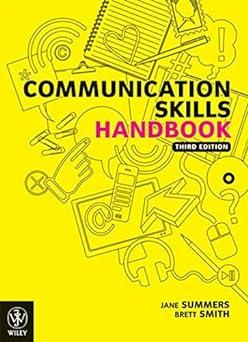communication skills handbook 3rd edition jane summers, brett smith 0470820519, 978-0470820513