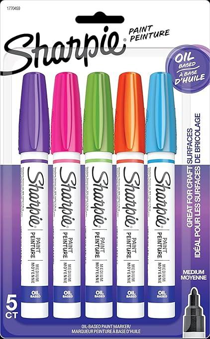 sharpie oil-based paint marker bright colors pack of 5 1770459 sharpie b003vq9m04