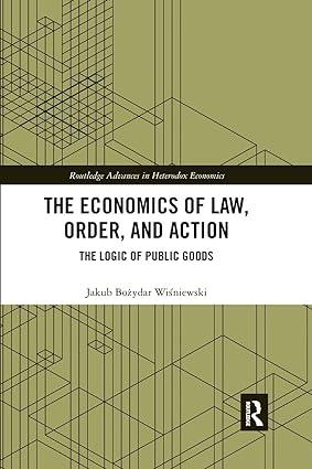 the economics of law order and action the logic of public goods 1st edition jakub bozydar wisniewski
