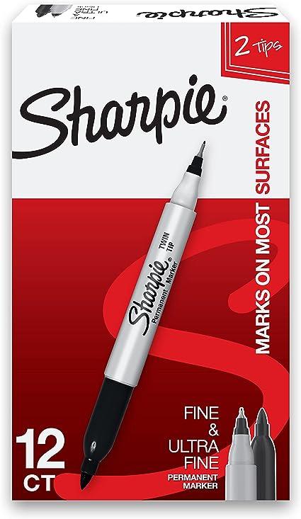 Sharpie Twin Tip Permanent Markers 12 Count