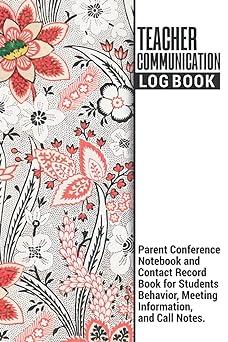 teacher communication log book parent conference notebook and contact record book for students behavior
