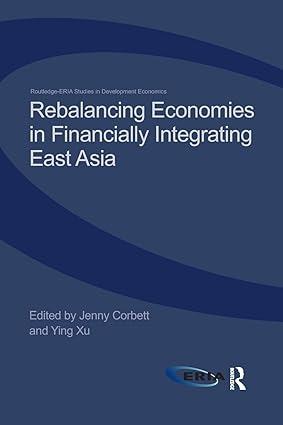 rebalancing economies in financially integrating east asia 1st edition jenny corbett , ying xu 1138066788,