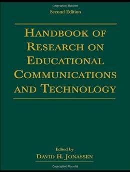 handbook of research for educational communications and technology 2nd edition david h. jonassen, marcy p.