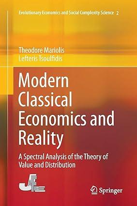 Modern Classical Economics And Reality A Spectral Analysis Of The Theory Of Value And Distribution