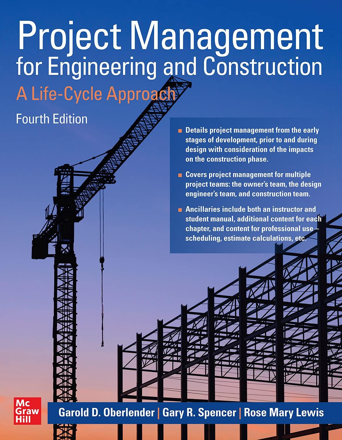 project management for engineering and construction a life cycle approach 4th edition garold oberlender, gary