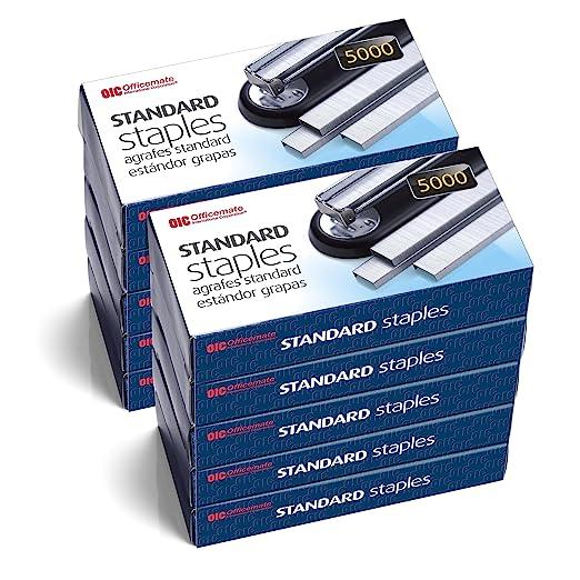officemate standard staples 10 boxes general purpose staple 91950 officemate b079vyr12v