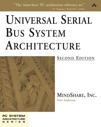 universal serial bus system architecture 2nd edition anderson mindshare 0201309750, 978-0201309751