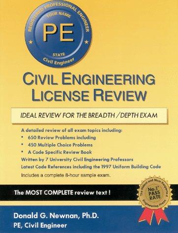 civil engineering license review 14th edition donald g. newnan 1576450295, 978-1576450291