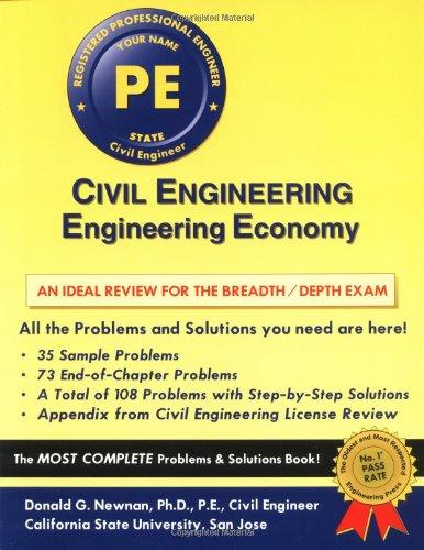 civil engineering engineering economics 1st edition donald g. newnan 1576450481, 978-1576450482