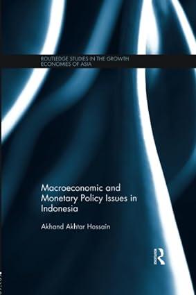 macroeconomic and monetary policy issues in indonesia 1st edition akhand akhtar hossain 1138107387,