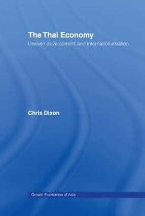 the thai economy uneven development and internationalisation 1st edition chris dixon 0415024420,