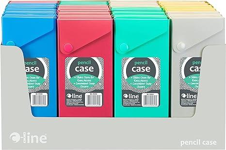 c-line slider pencil case pack of 24 assorted colors  c-line b00mo1agsy