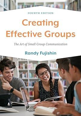 creating effective groups the art of small group communication 4th edition randy fujishin 1538164442,