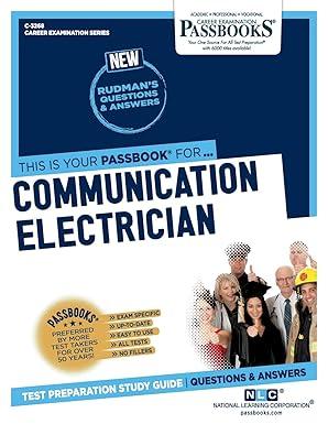 communication electrician 1st edition national learning corporation 1731832680, 978-1731832689