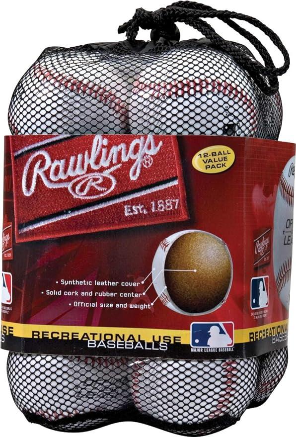 rawlings official league recreational use practice baseballs  rawlings b0000ca8ww